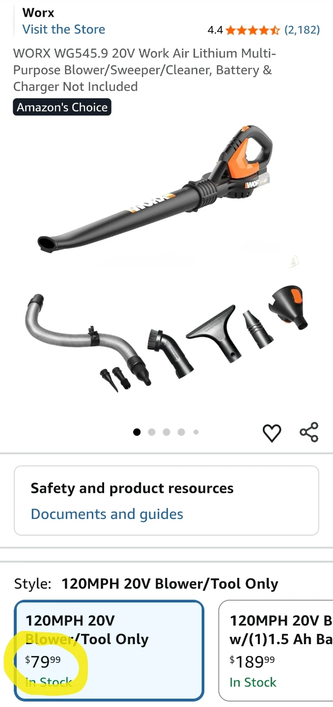 WORX CORDLESS MULTI-FUNCTIONAL BLOWER/SWEEPER/CLEANER 🌬️🧹🧼 - photo 3