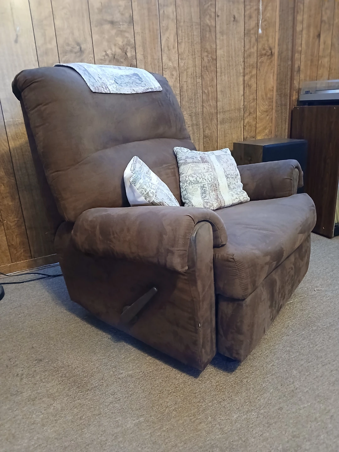 Brown Recliner / Sofa Chair with Handle