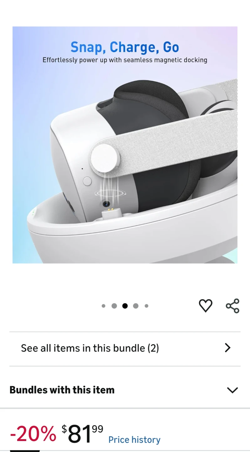 PRISMXR Carina D1S Lite Charging Dock for Quest 3S (cash only) - photo 3