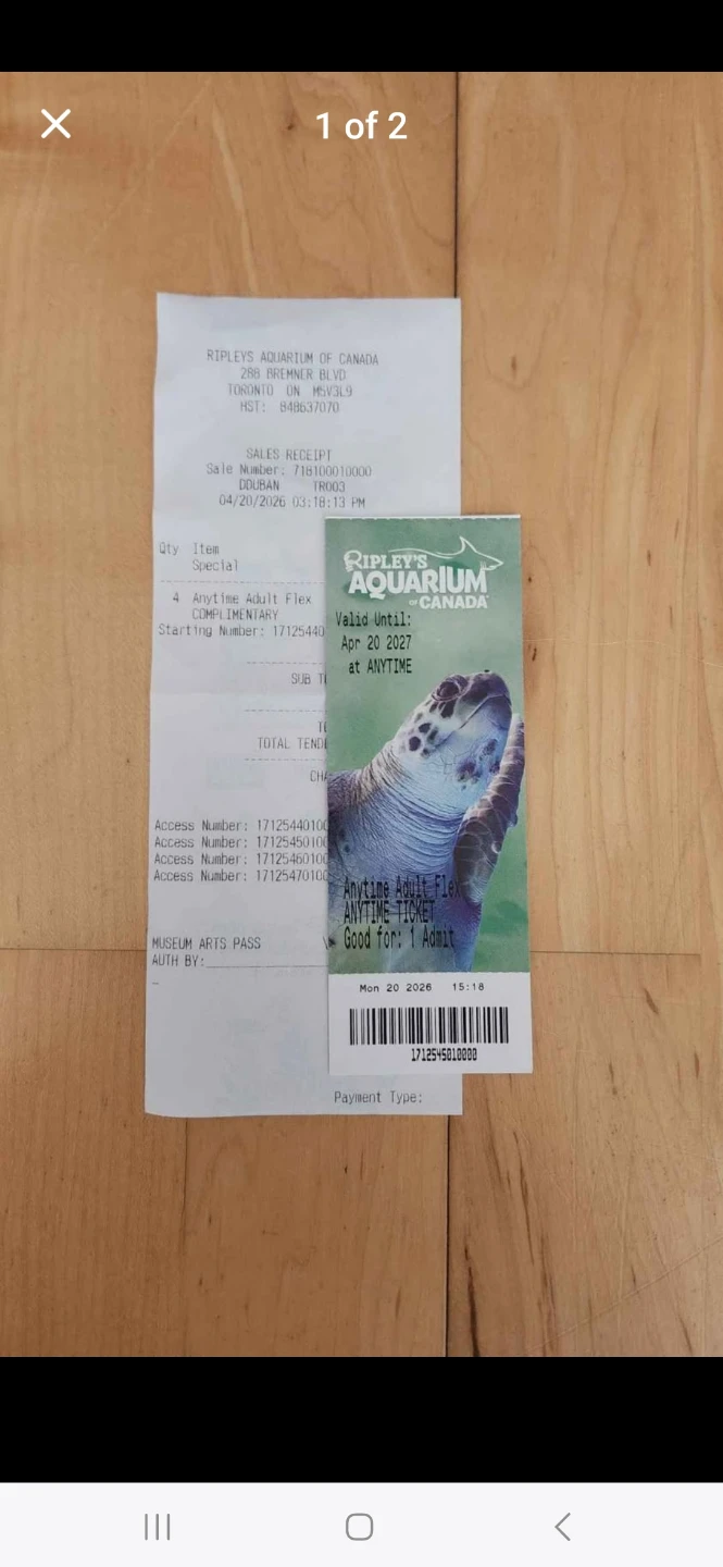 Ripley's Aquarium Anytime Adult Flex Ticket