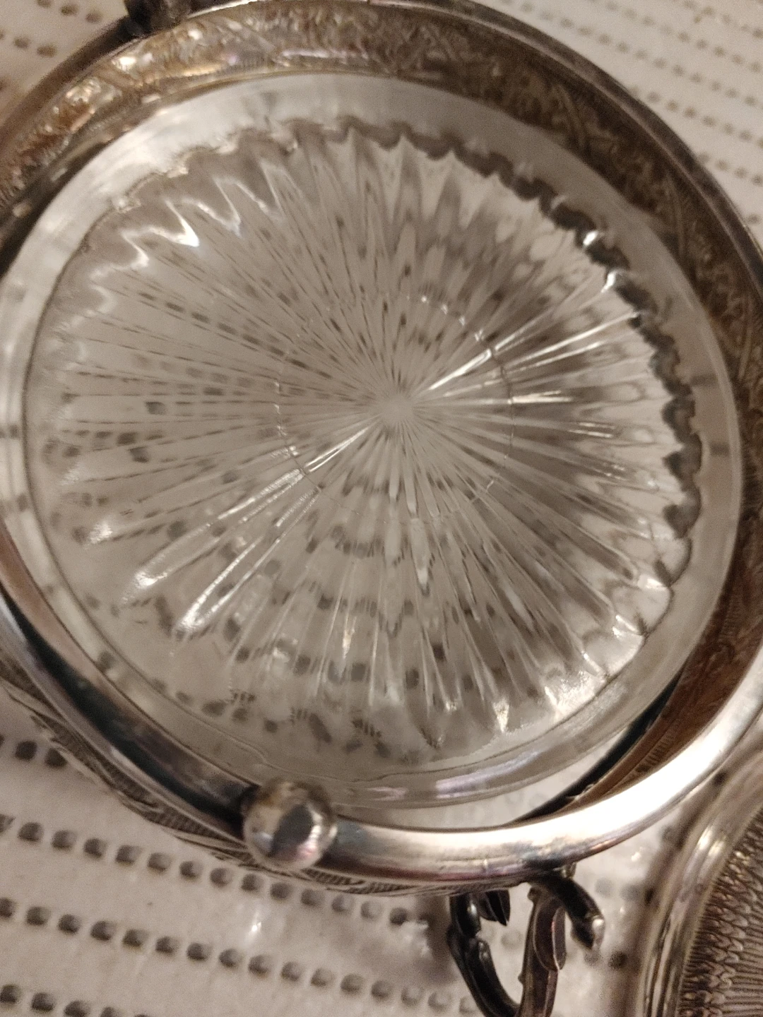 Vintage Silver Plated Covered Dish with Glass Insert - photo 3
