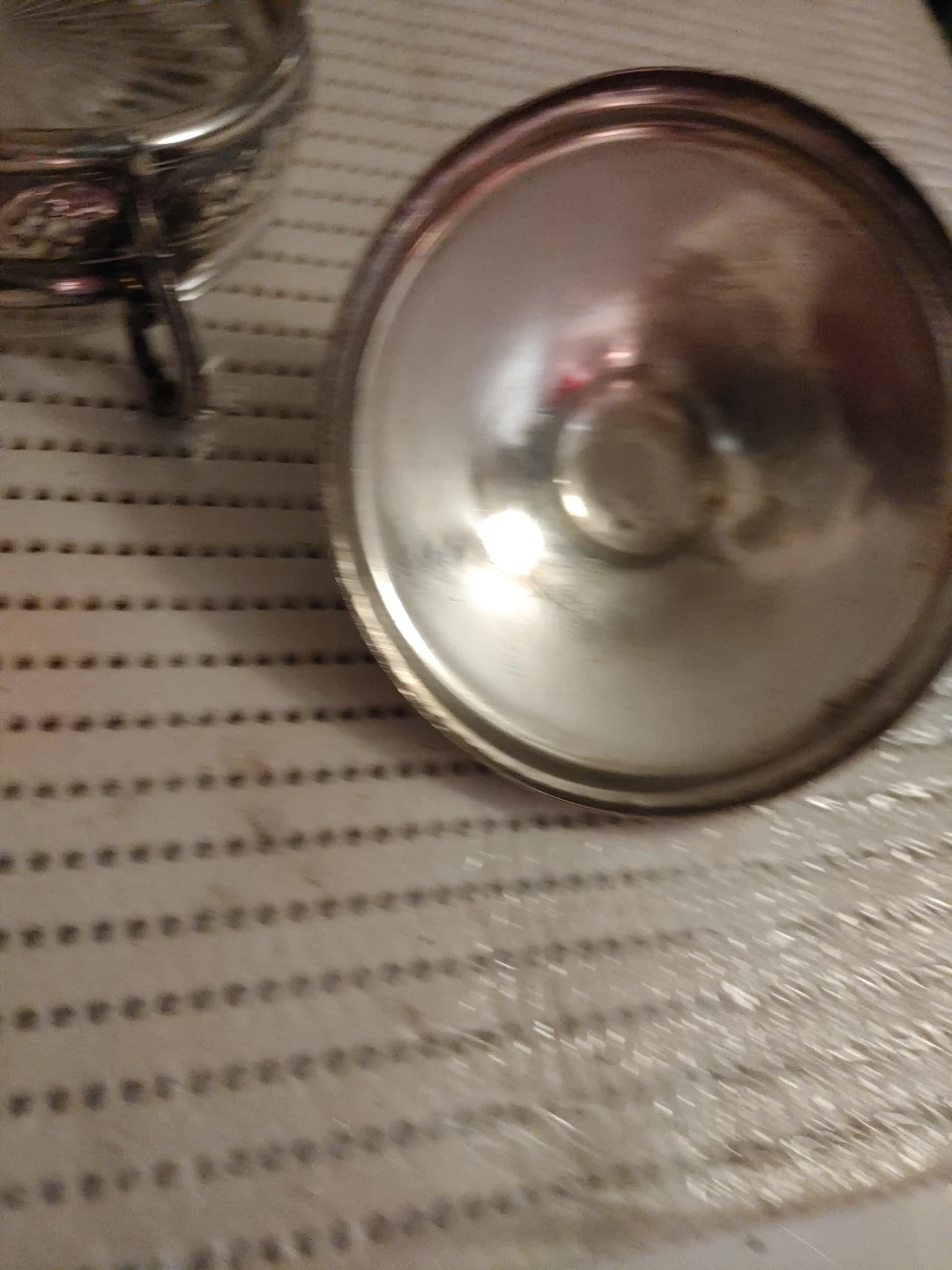 Vintage Silver Plated Covered Dish with Glass Insert - photo 4
