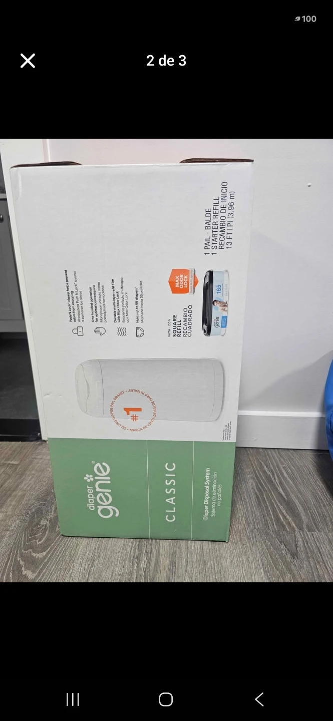 Diaper Genie Classic Diaper Pail Starter Kit - photo 2