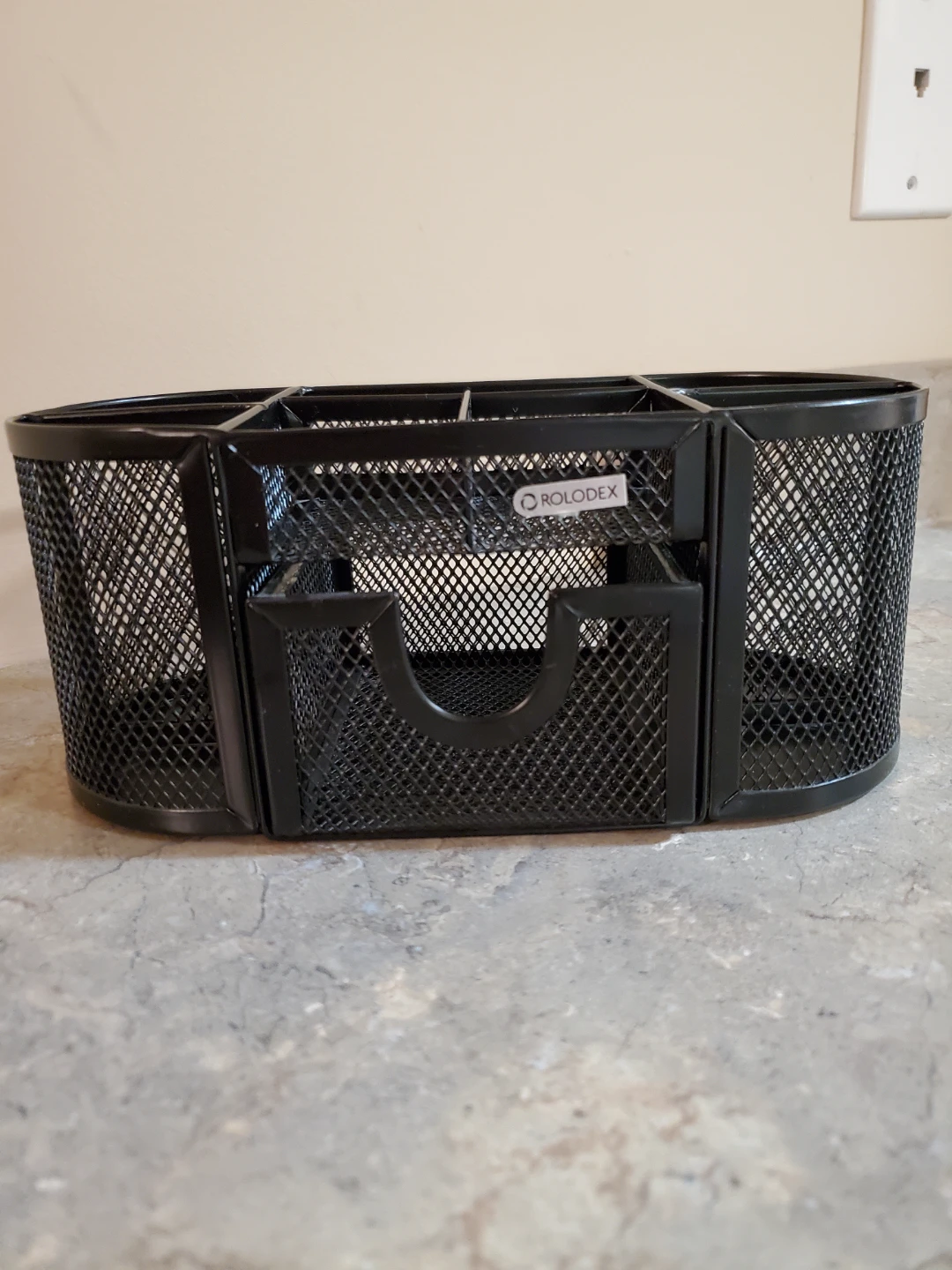 Rolodex Black Mesh Desk Organizer with Drawer