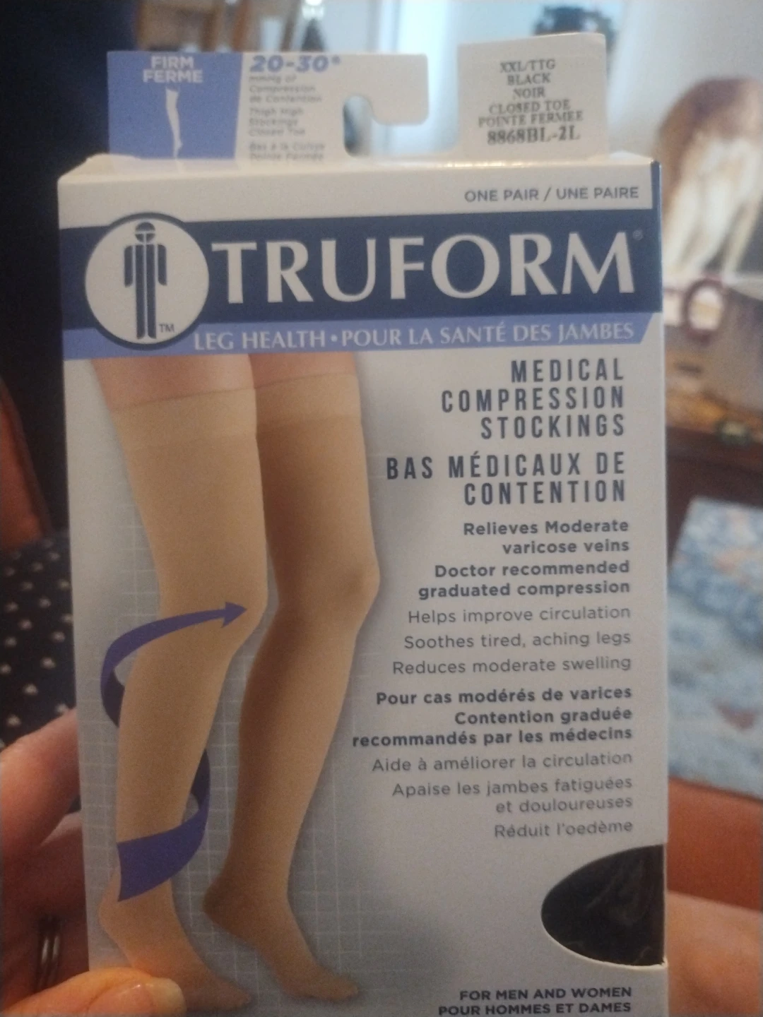 Truform Medical Compression Stockings XXL Black