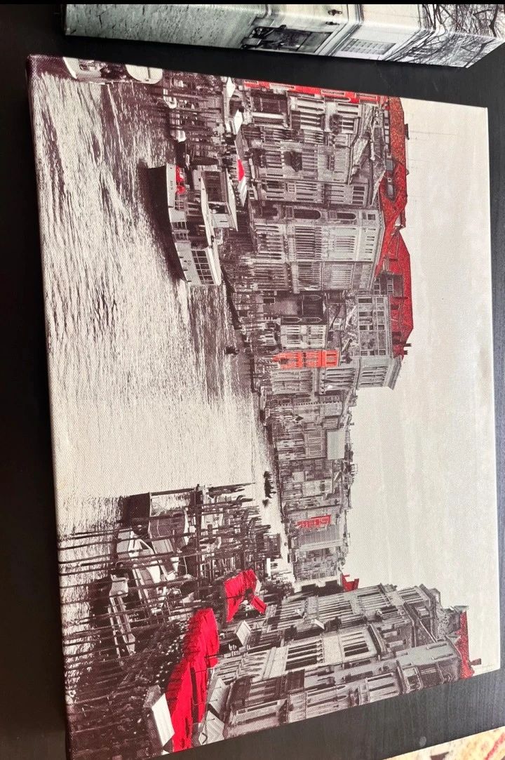 Set of 2 Canvas Wall Art Prints - Paris and Venice Scenes - photo 3