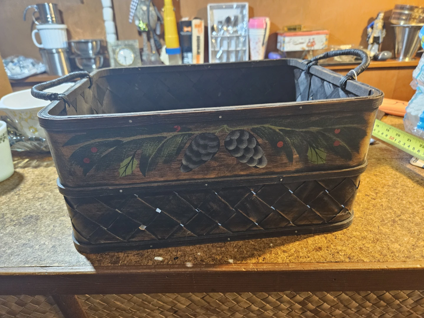 Decorative Woven Basket with Handles - photo 2
