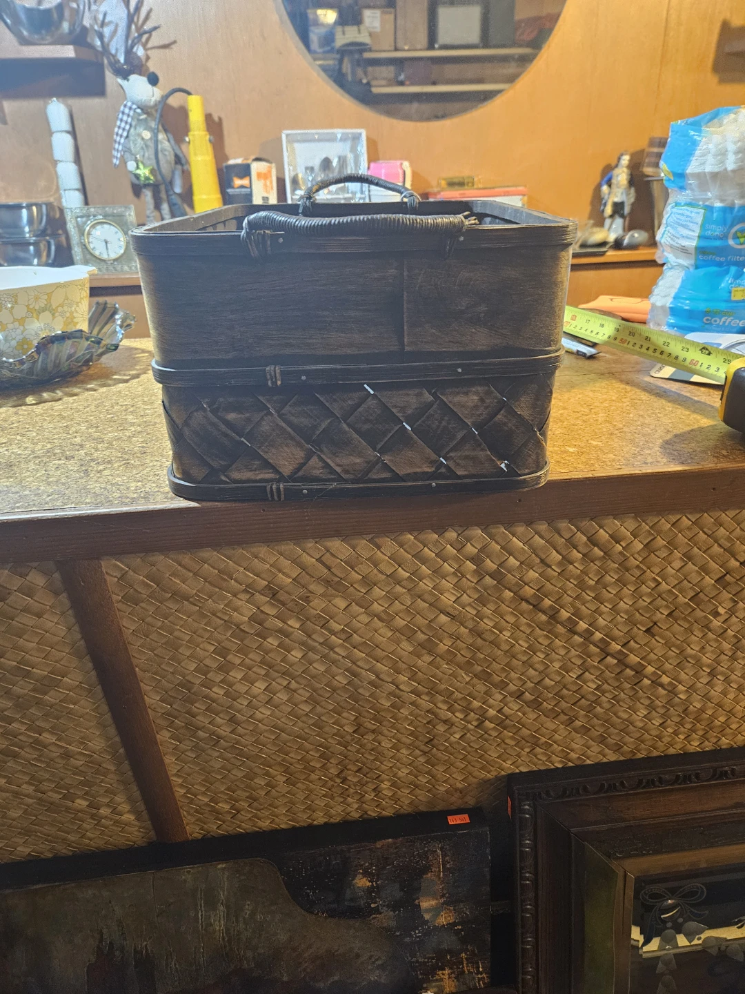 Decorative Woven Basket with Handles - photo 3