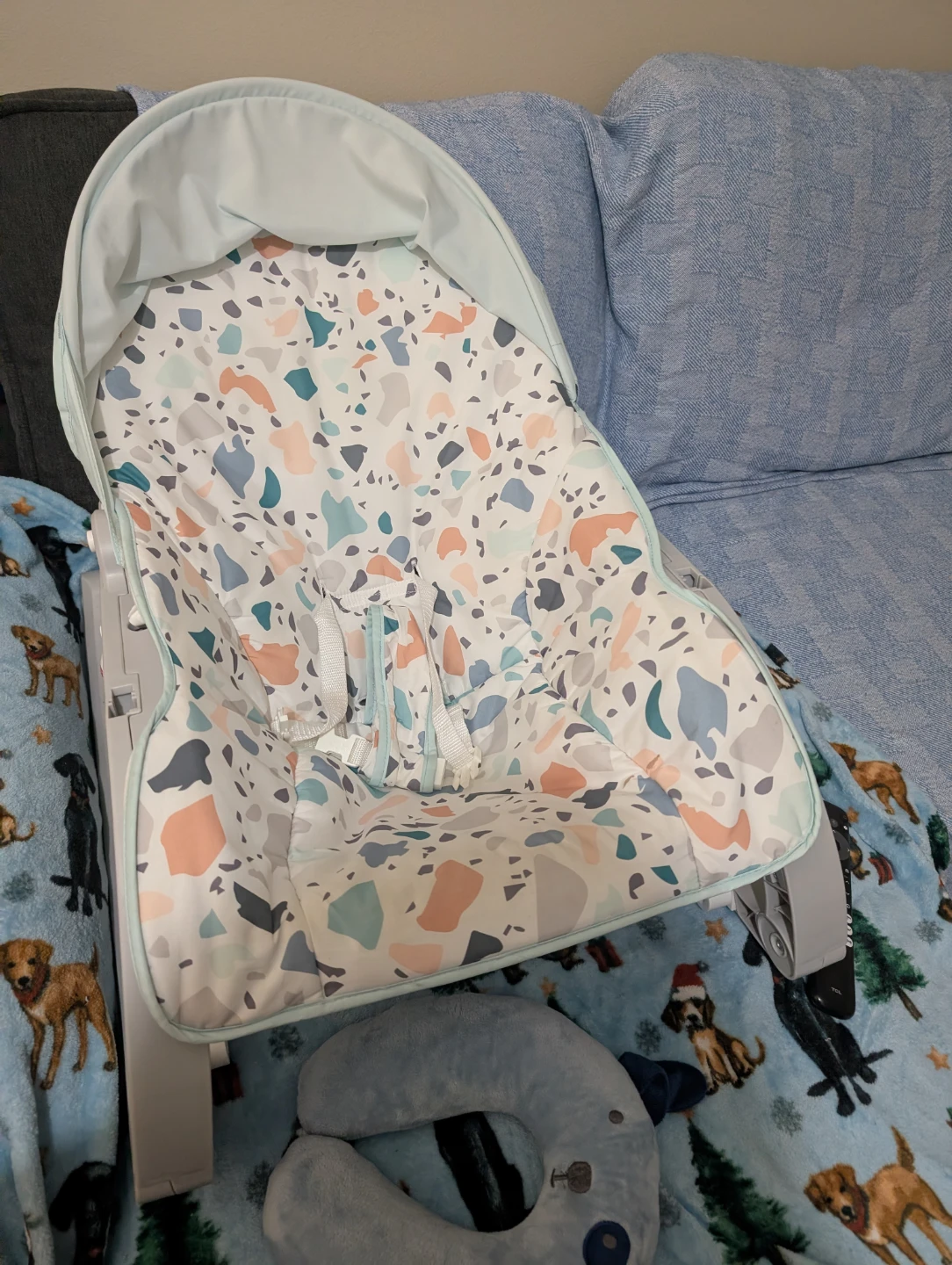 Baby Boubcer Seat with Terrazzo Print Pad