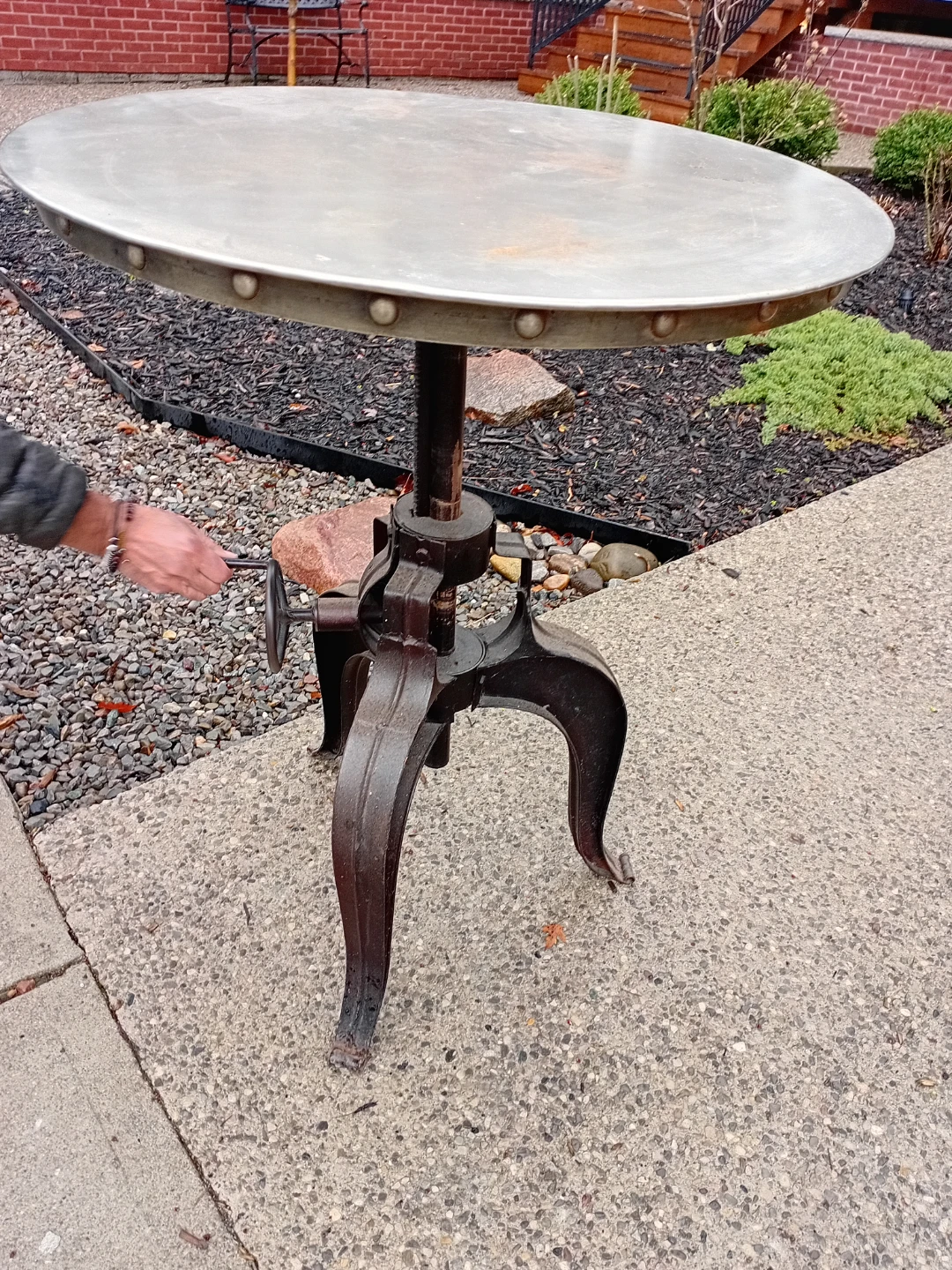 Adjustable Height Industrial Table - photo 3