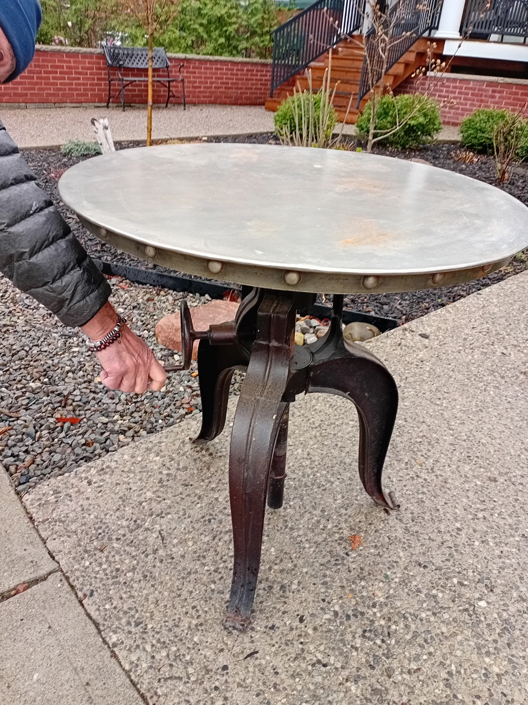 Adjustable Height Industrial Table - photo 4