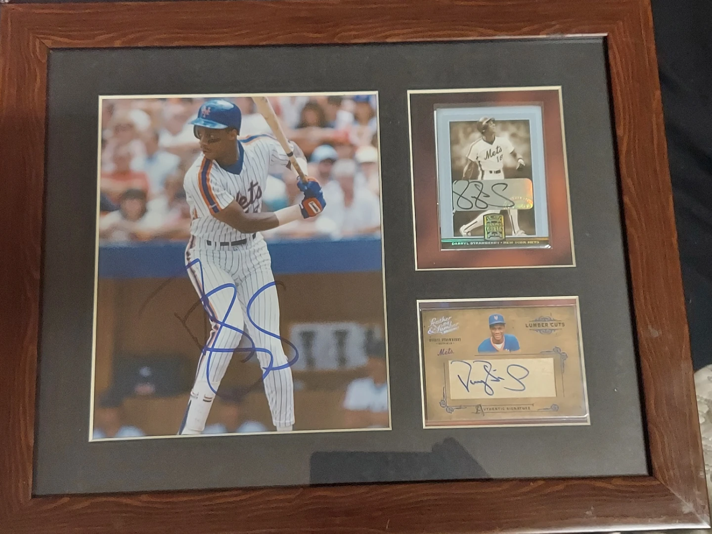 Darryl Strawberry Autographed "Cards & Photo