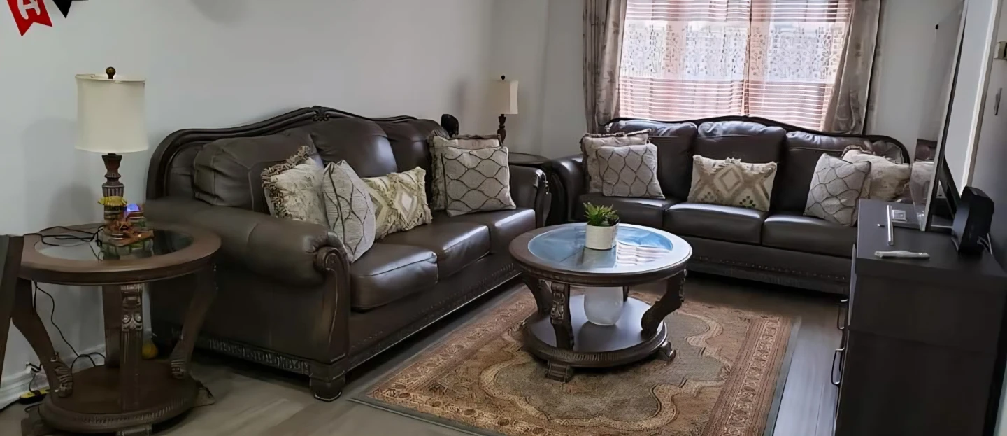 Dark Brown Leather Sofa Set - photo 5