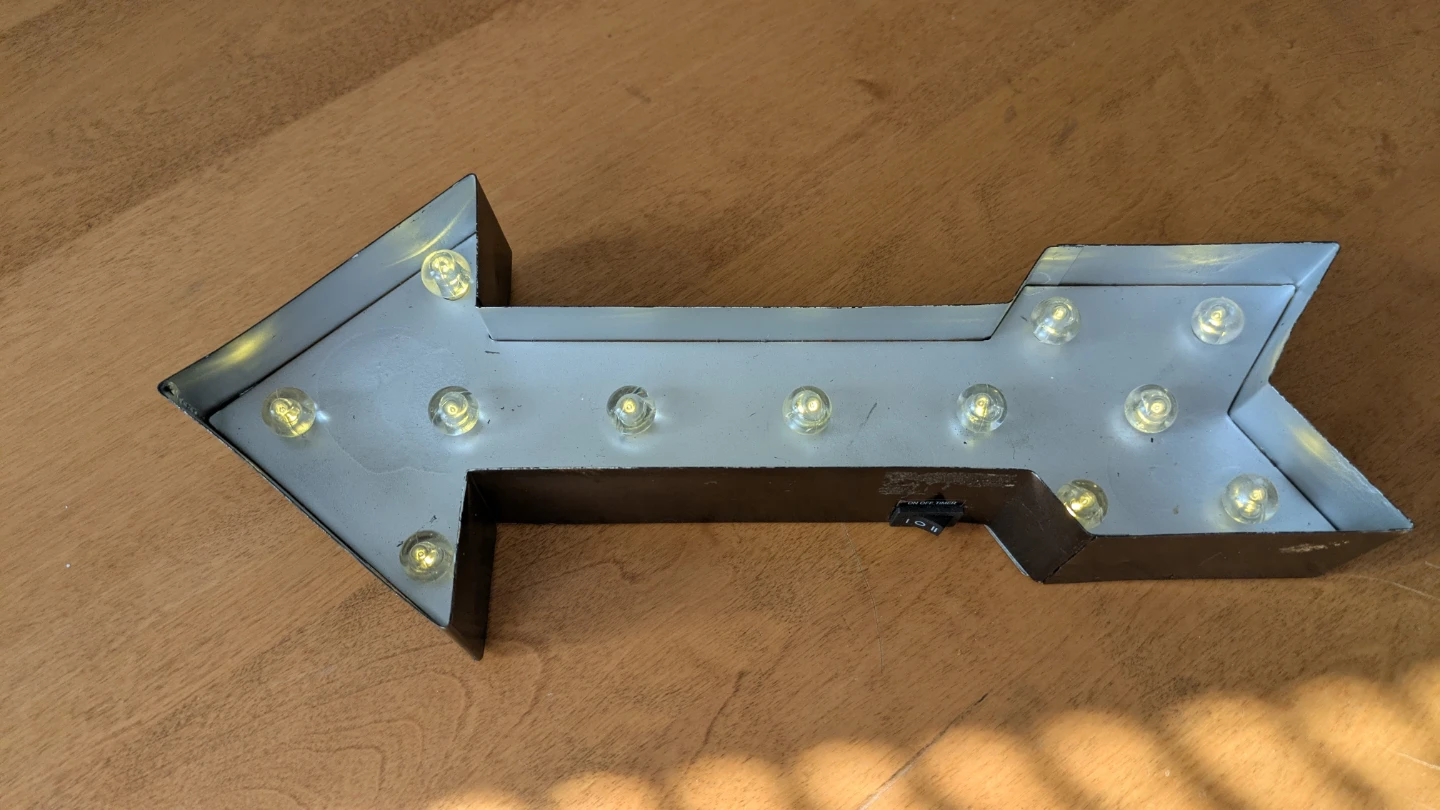Marquee Arrow Light-Up Sign