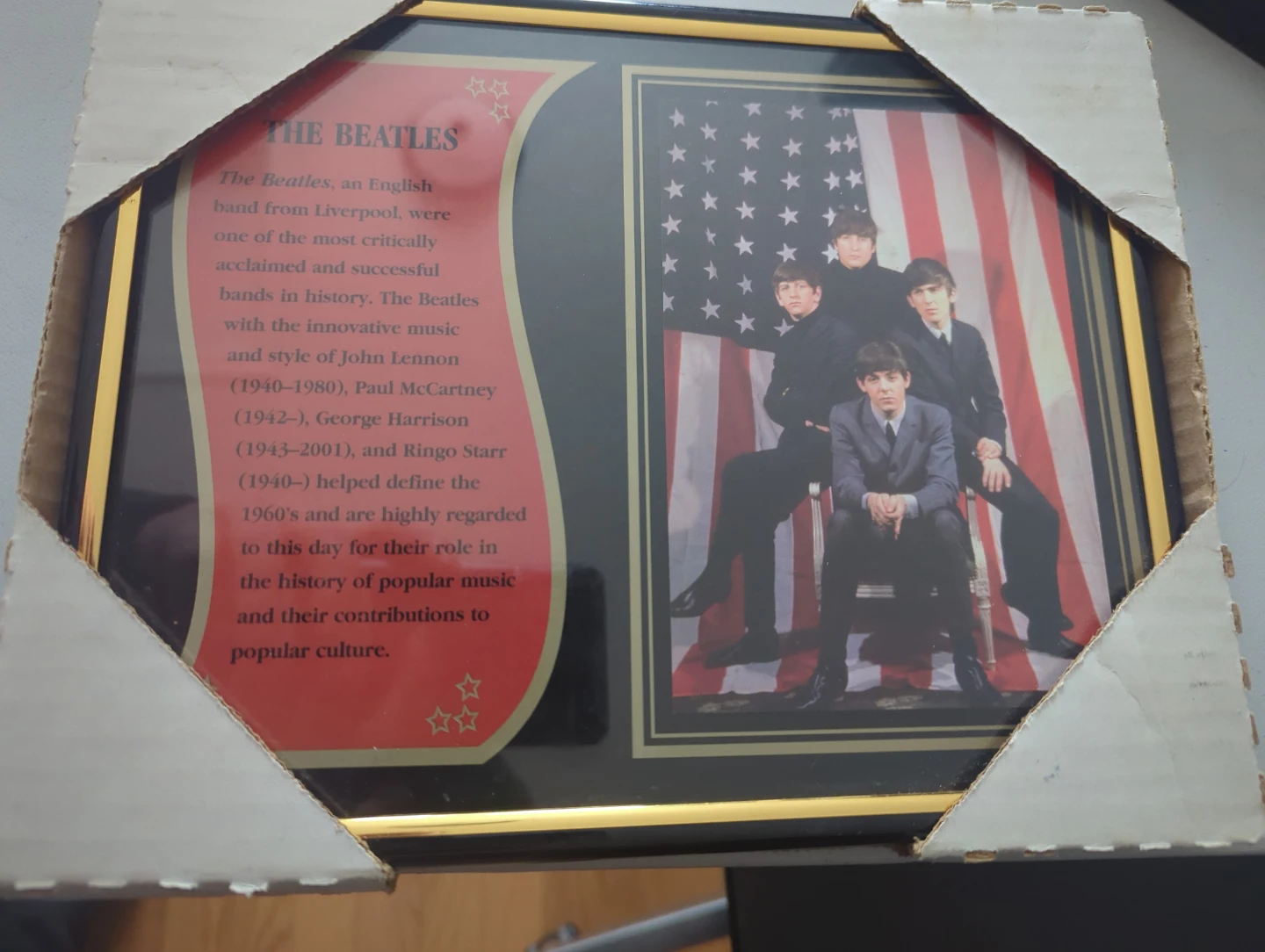  Beatles Biography Plaque {Framed}