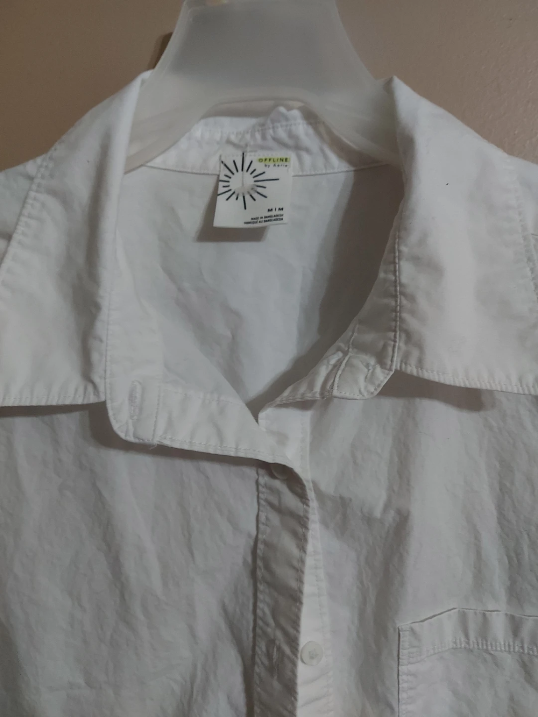 White OFFLINE by Aerie Button-Up Shirt - Size M - photo 2