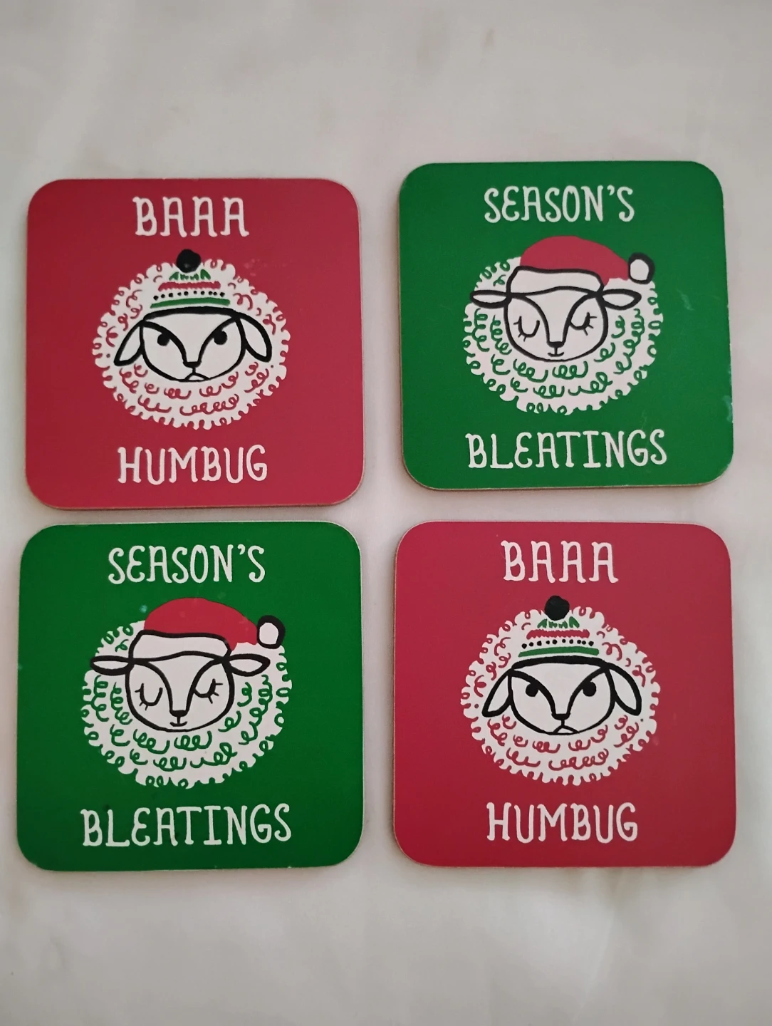 Set of 4 Christmas Coasters