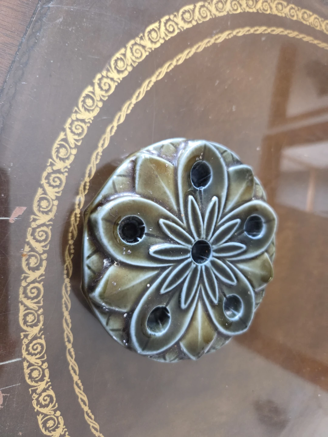 Ceramic Floral Incense Holder - photo 2