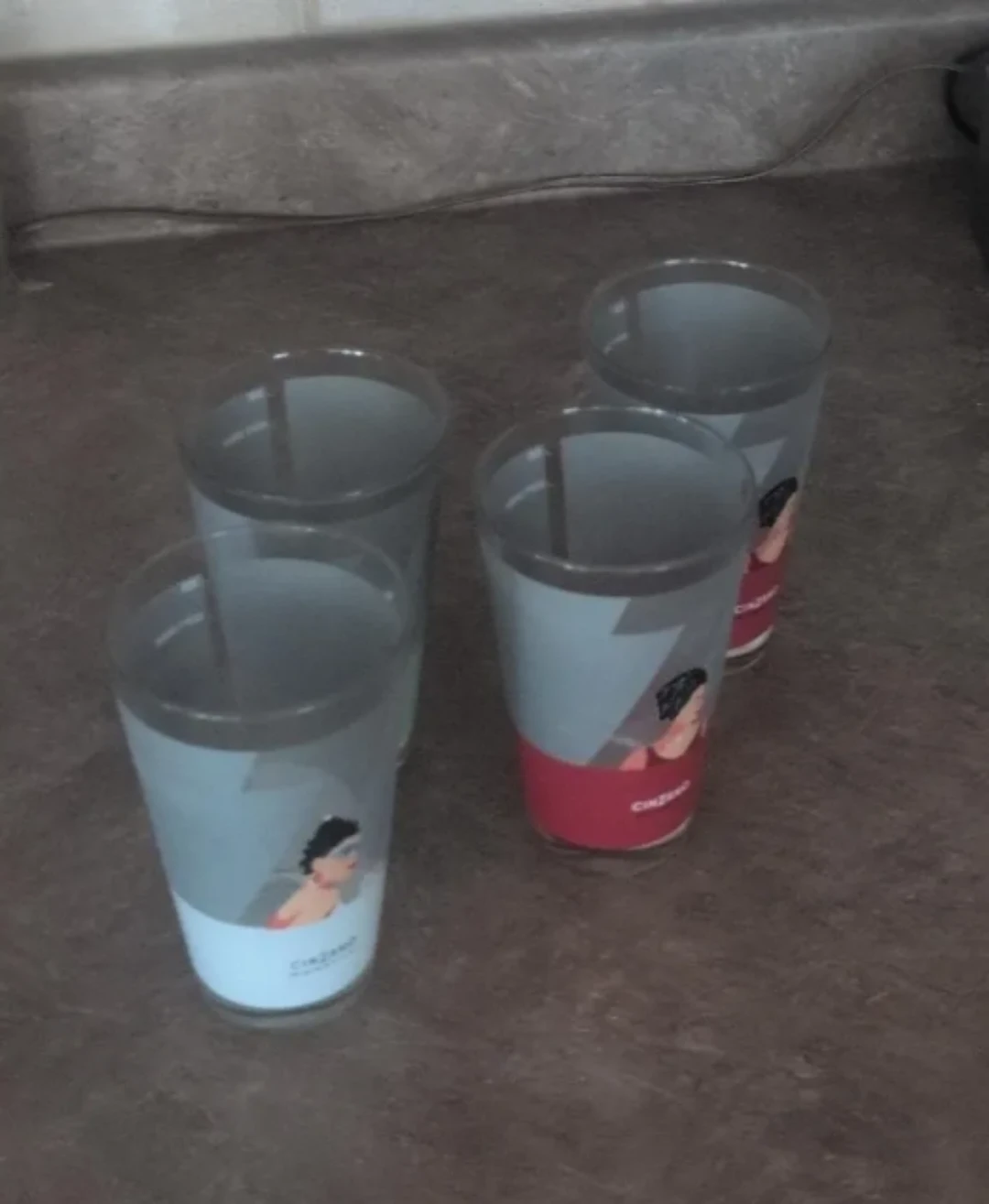 Set of 4 Cinzano Glasses