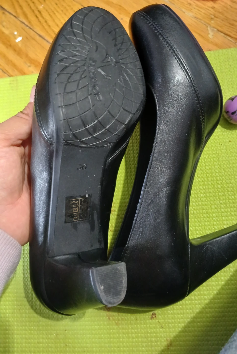 Dorking by Fluchos Black Leather Heels - Size 36 - photo 3