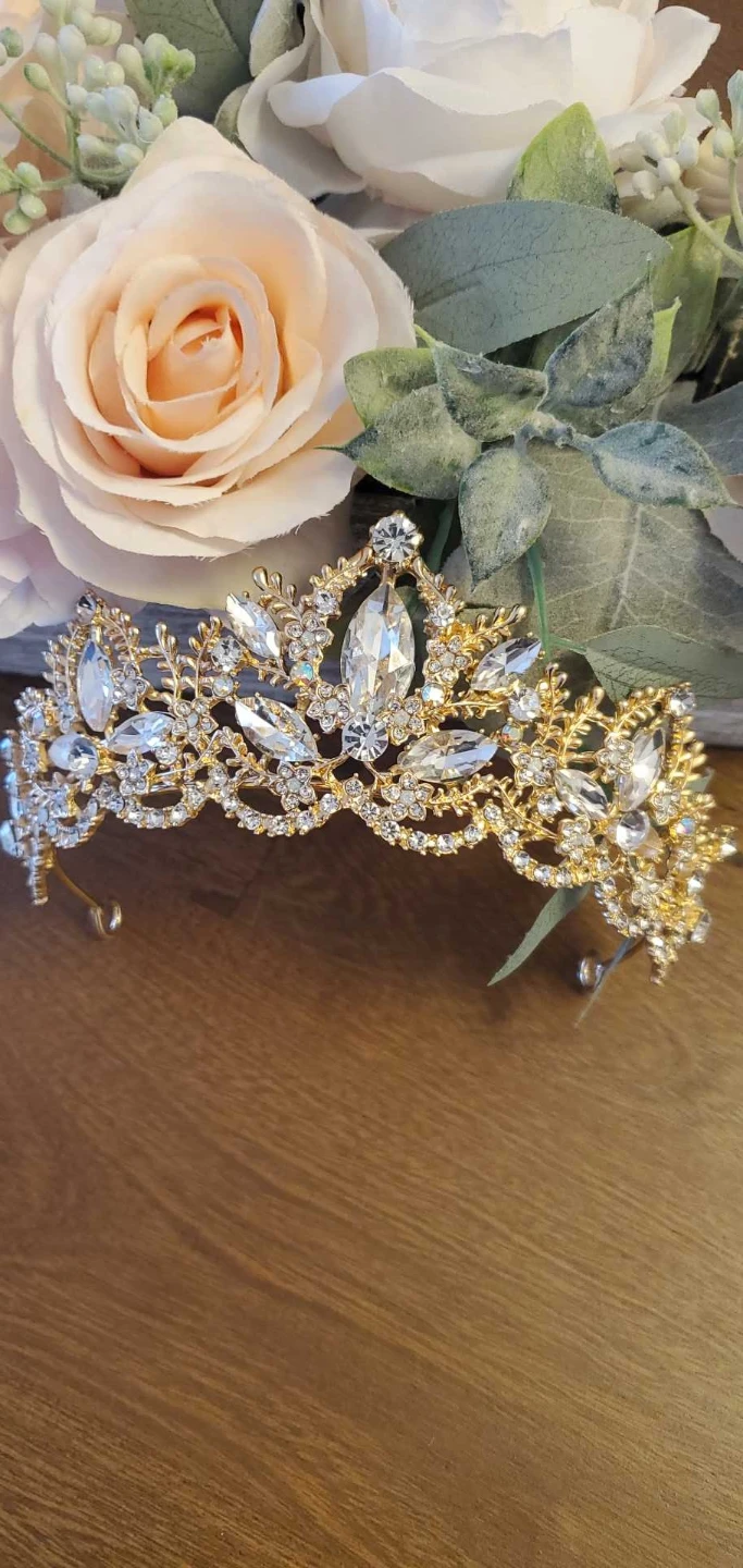 Gold Crystal Tiara