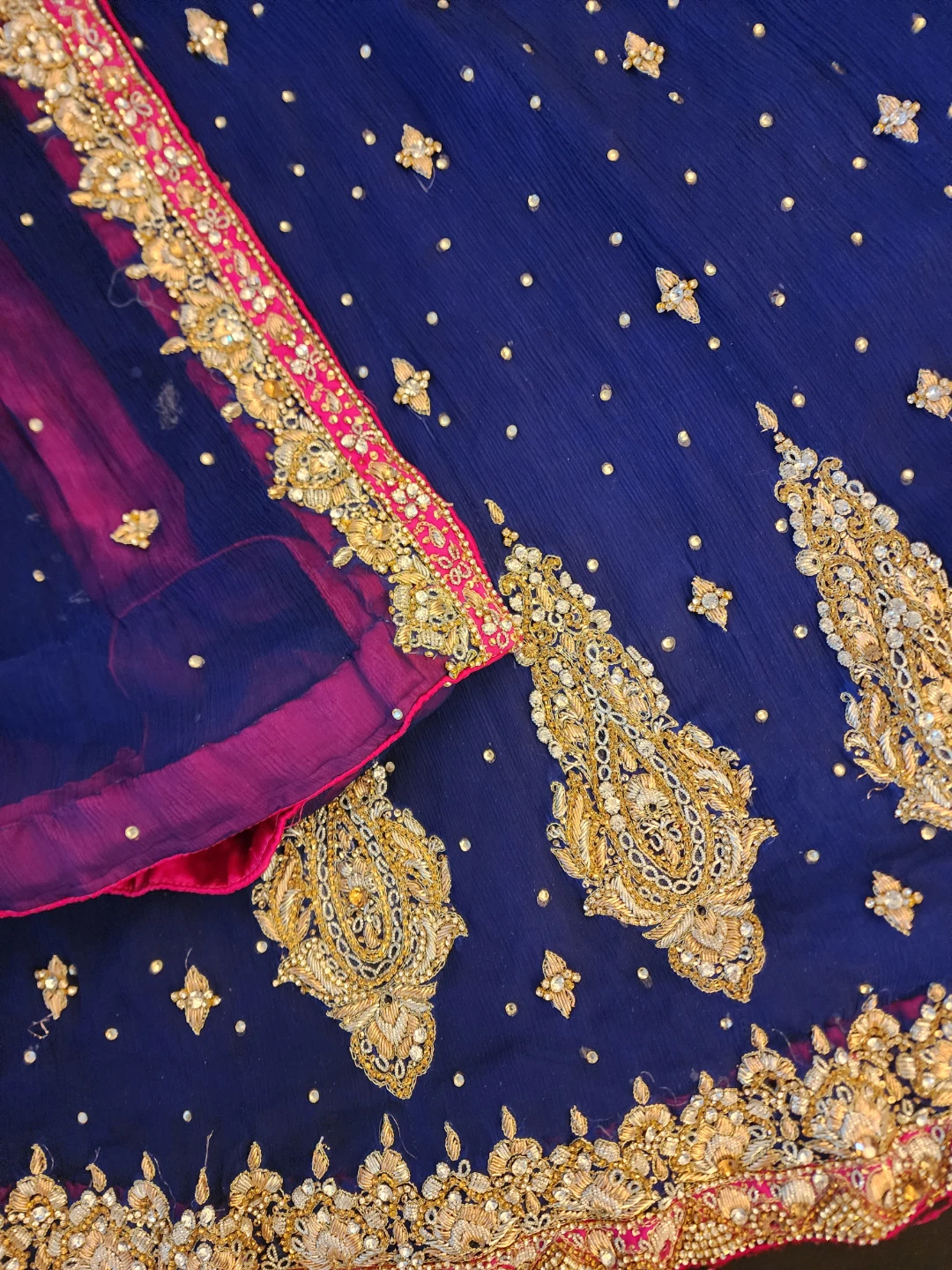 Handcrafted Valima Dress with Dupatta and churidaar - photo 5