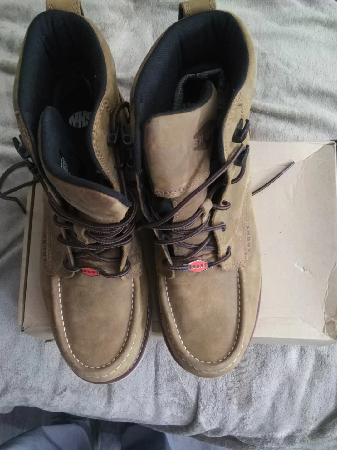 Brunt Work Boots Waterproof Brown Leather Men's Size 13 - photo 4