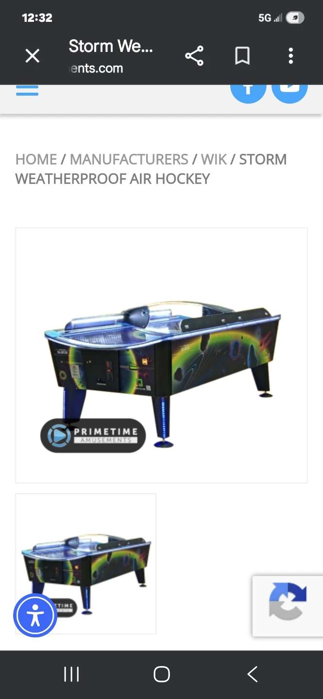 Storm Weatherproof Air Hockey Table