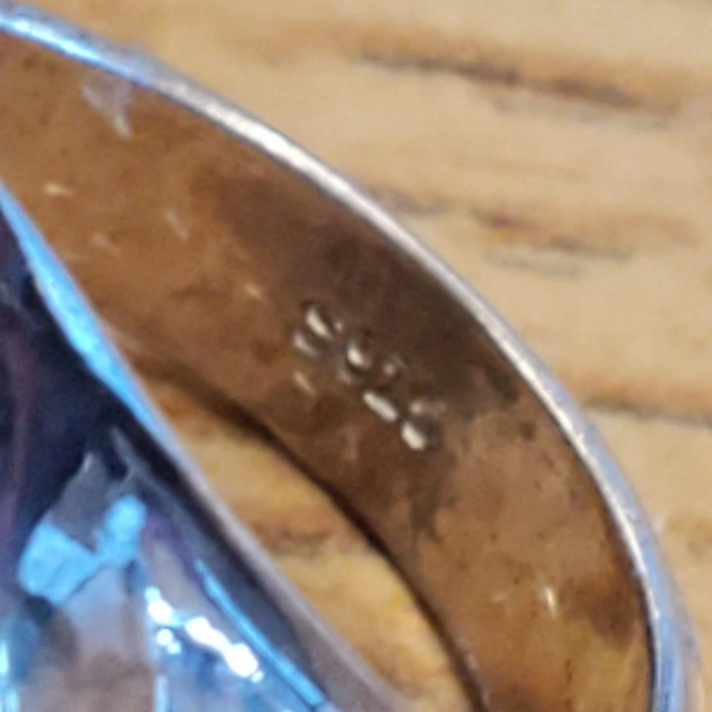 Silver Ring with Pearlescent Stone - photo 5