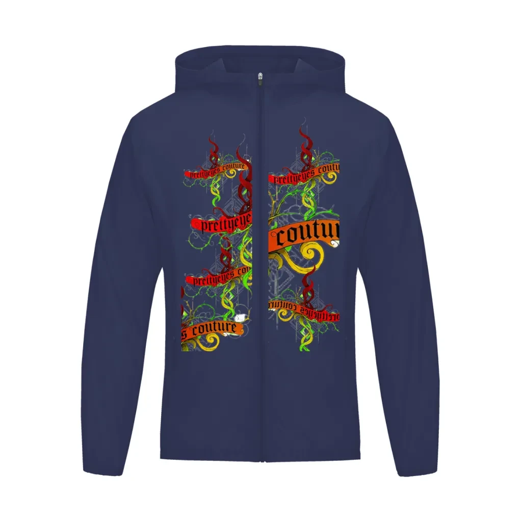 Prettyeyes Couture Navy Zip-Up Hoodie