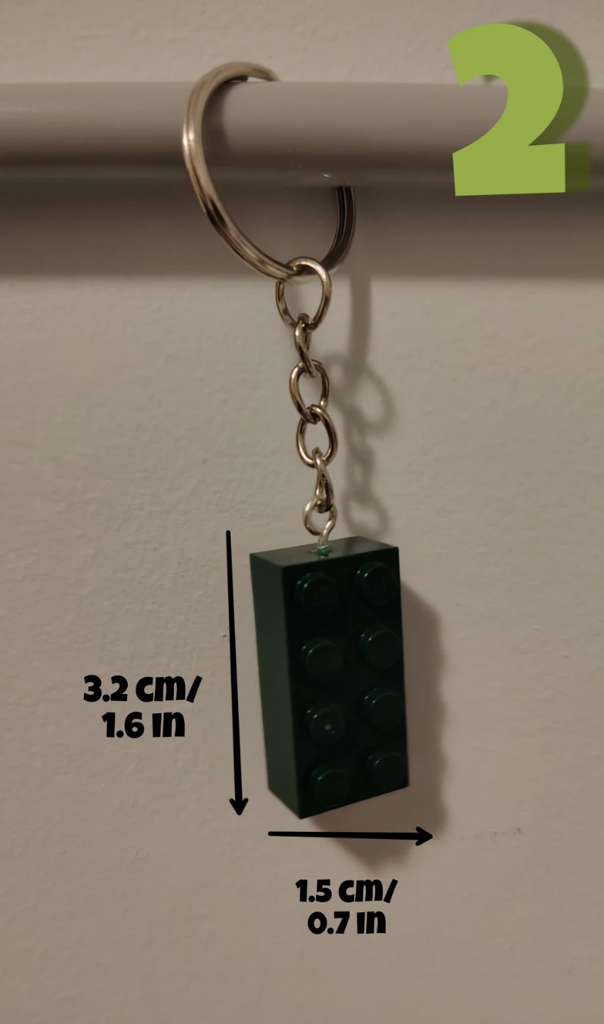 Lego brick keychain - photo 2