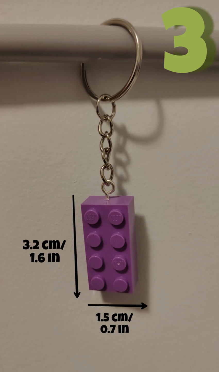 Lego brick keychain - photo 3