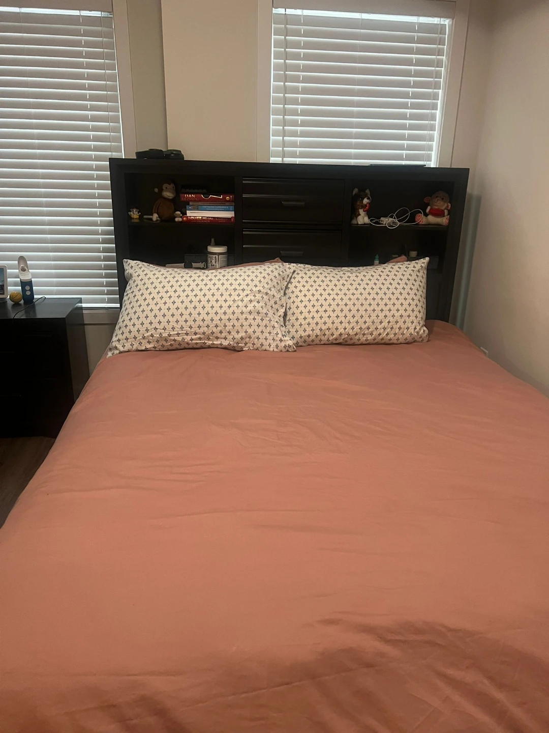 Black Bedroom Set with Headboard, Dresser, and Nightstand