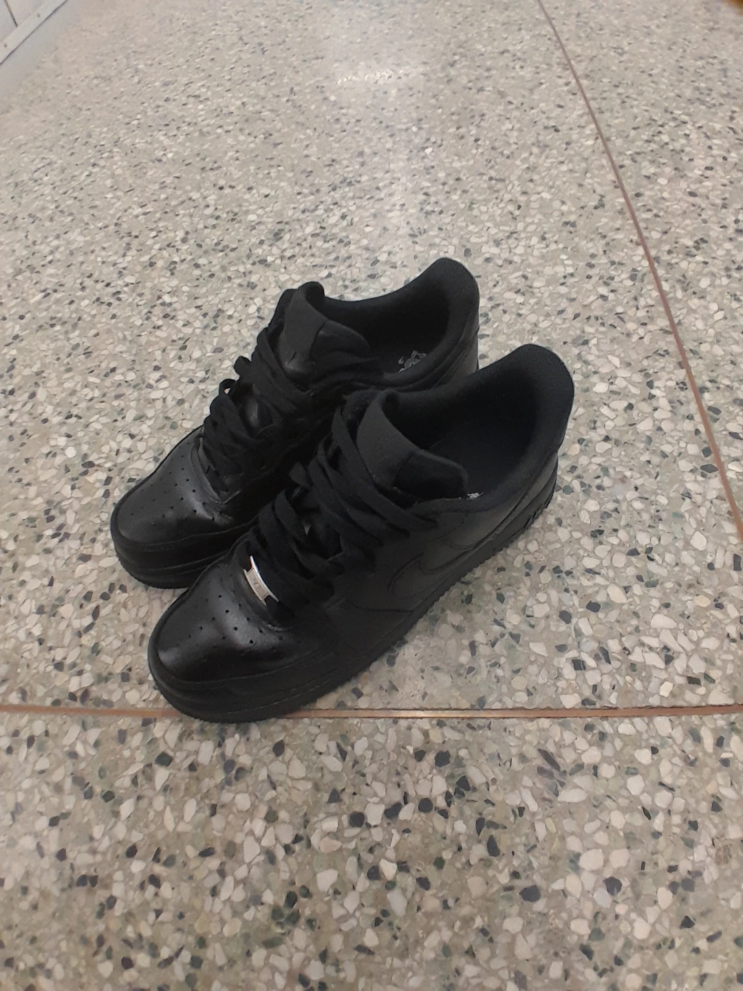 Nike Air Force 1 Low Black Sneakers Size 9 - photo 4