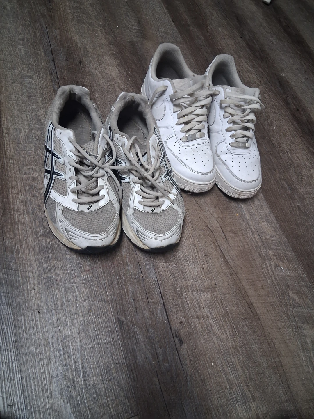 Nike Air Force 1 and Asics Running Shoes