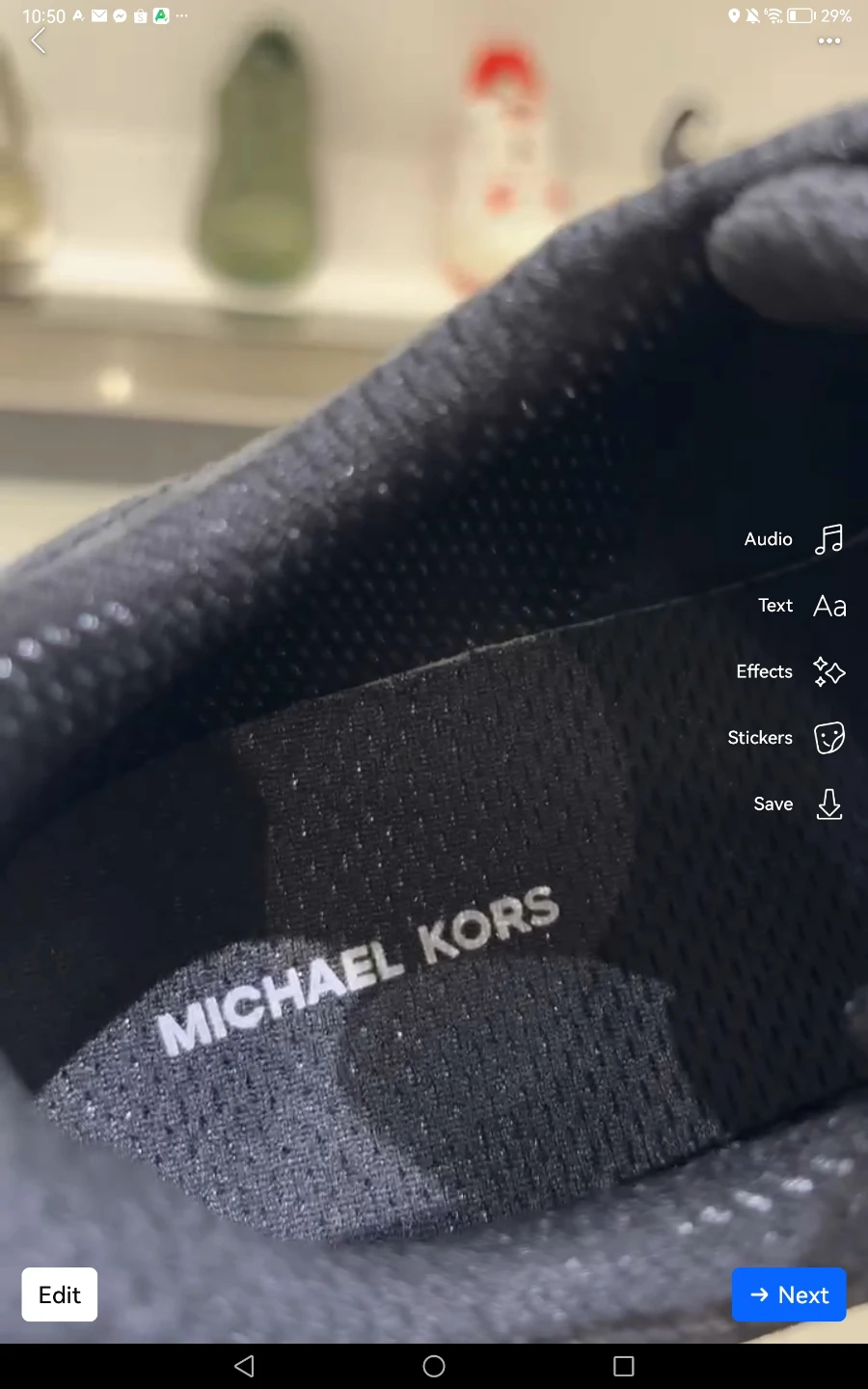 Michael Kors Black & Grey Running Shoes