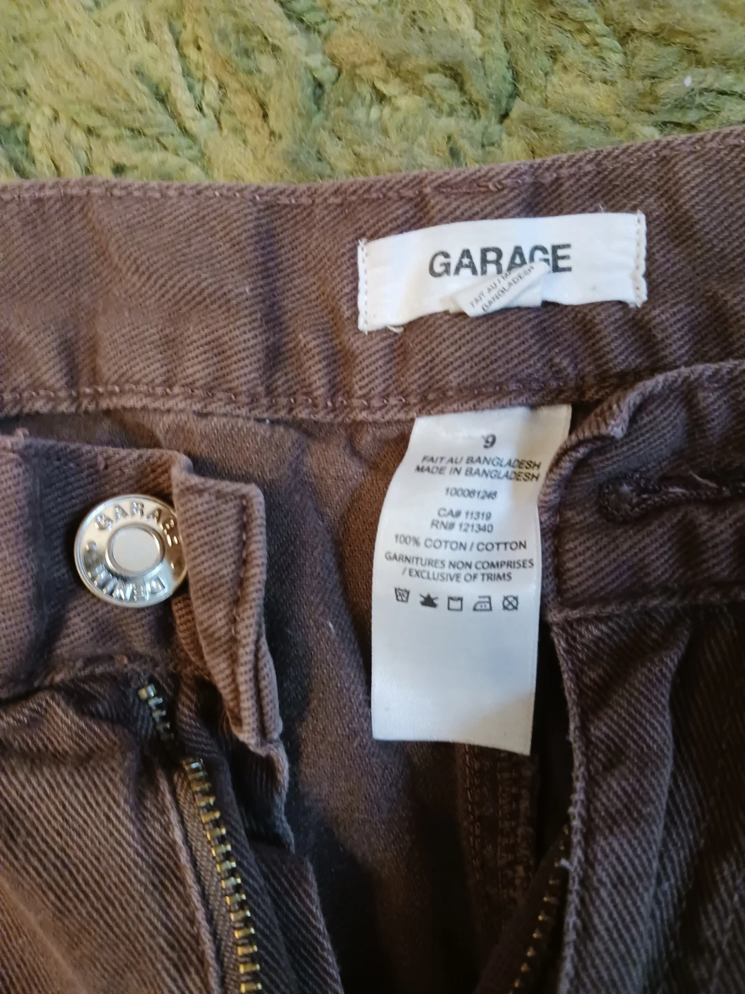 Garage Women's Size 9 Brown Cotton Pants