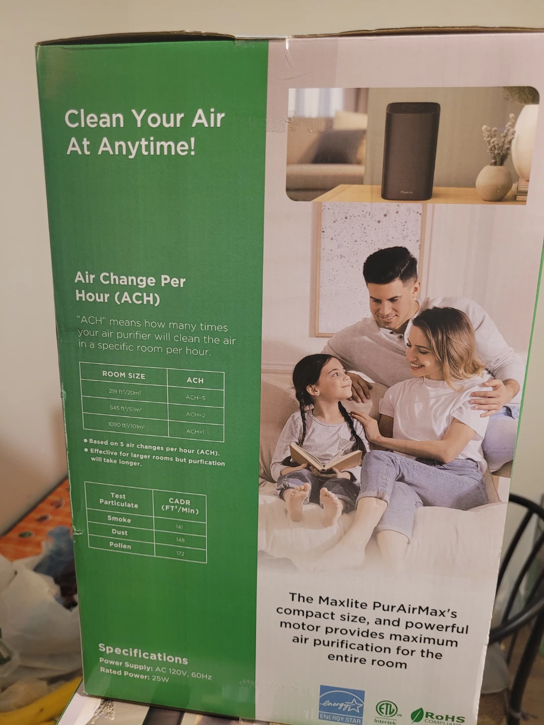 MaxLite Home PurAirMax True HEPA Air Purifier - photo 3