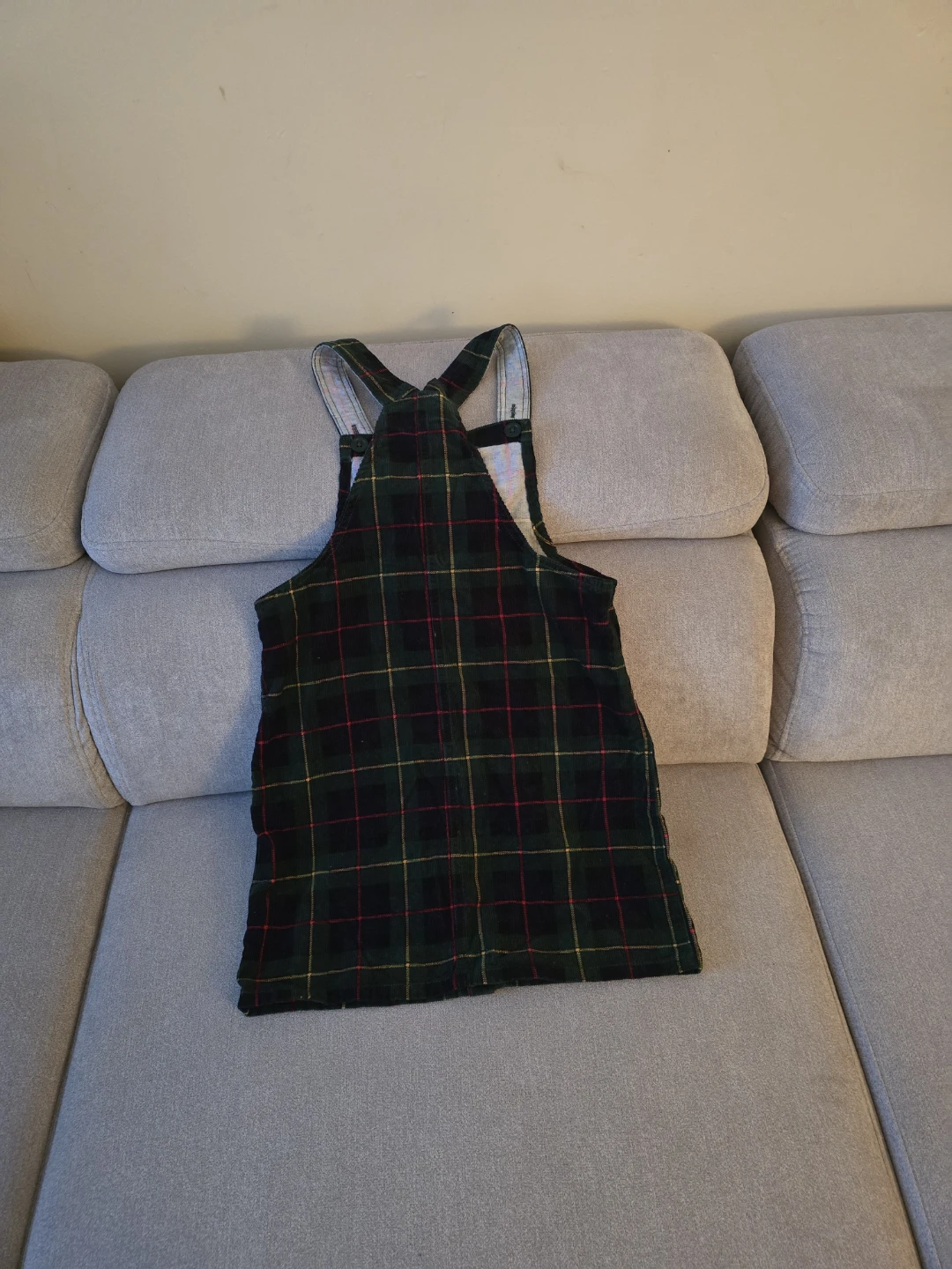 The Children's Place Plaid Corduroy Pinafore Dress Size 14 - photo 3