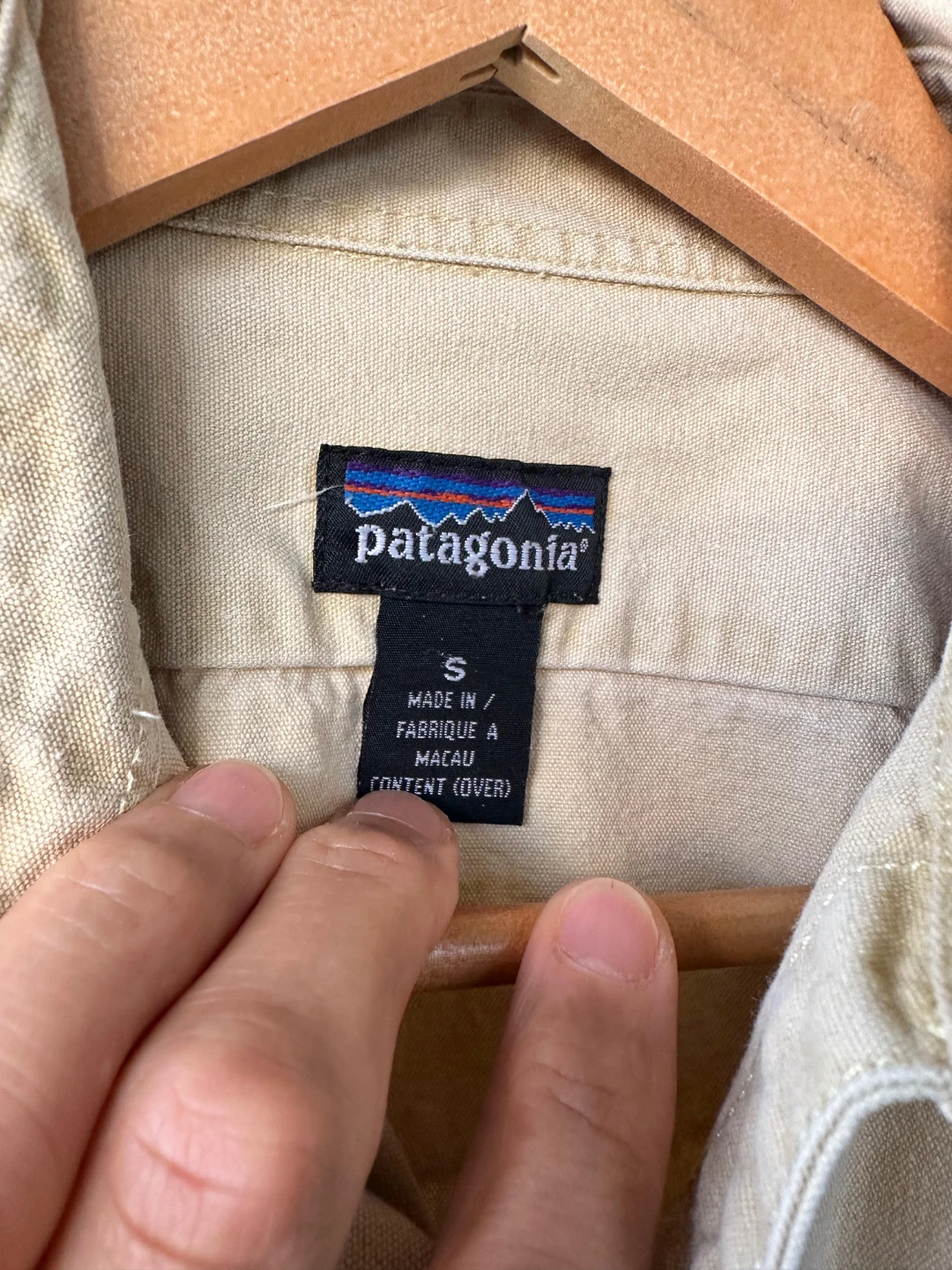 Vintage canvas Patagonia Cotton Button-Up Shirt - Size S