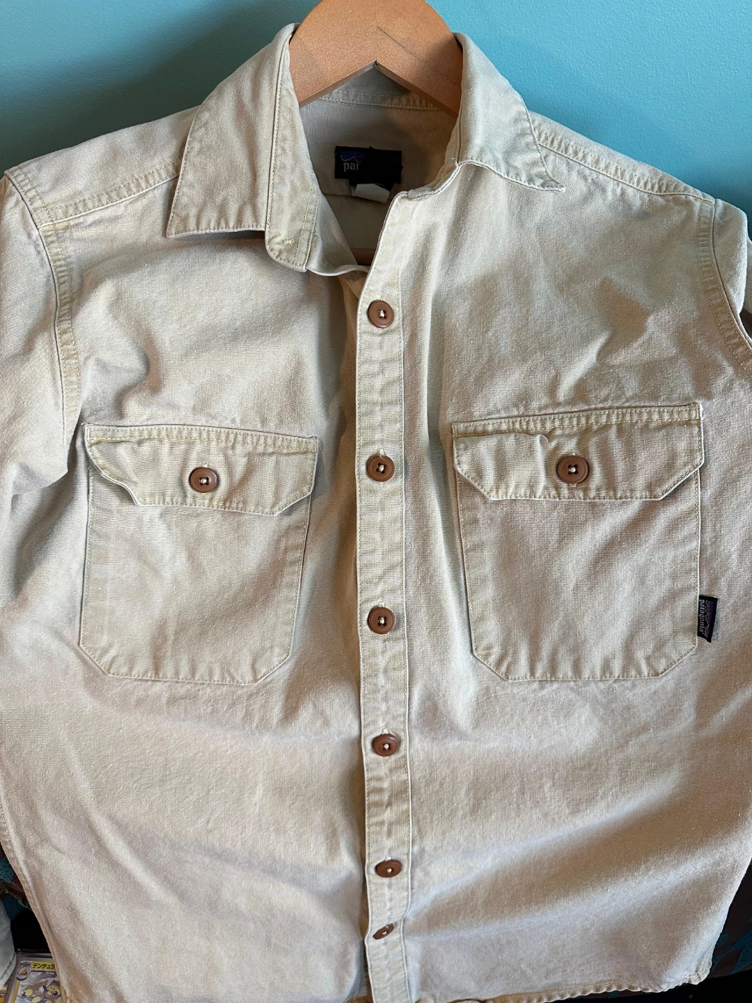 Vintage canvas Patagonia Cotton Button-Up Shirt - Size S - photo 2