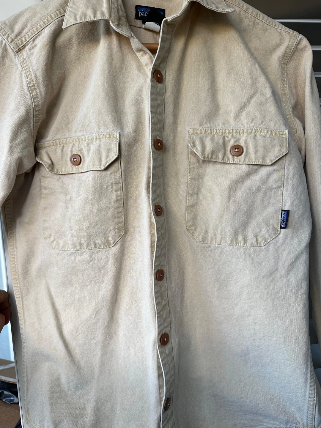 Vintage canvas Patagonia Cotton Button-Up Shirt - Size S - photo 3