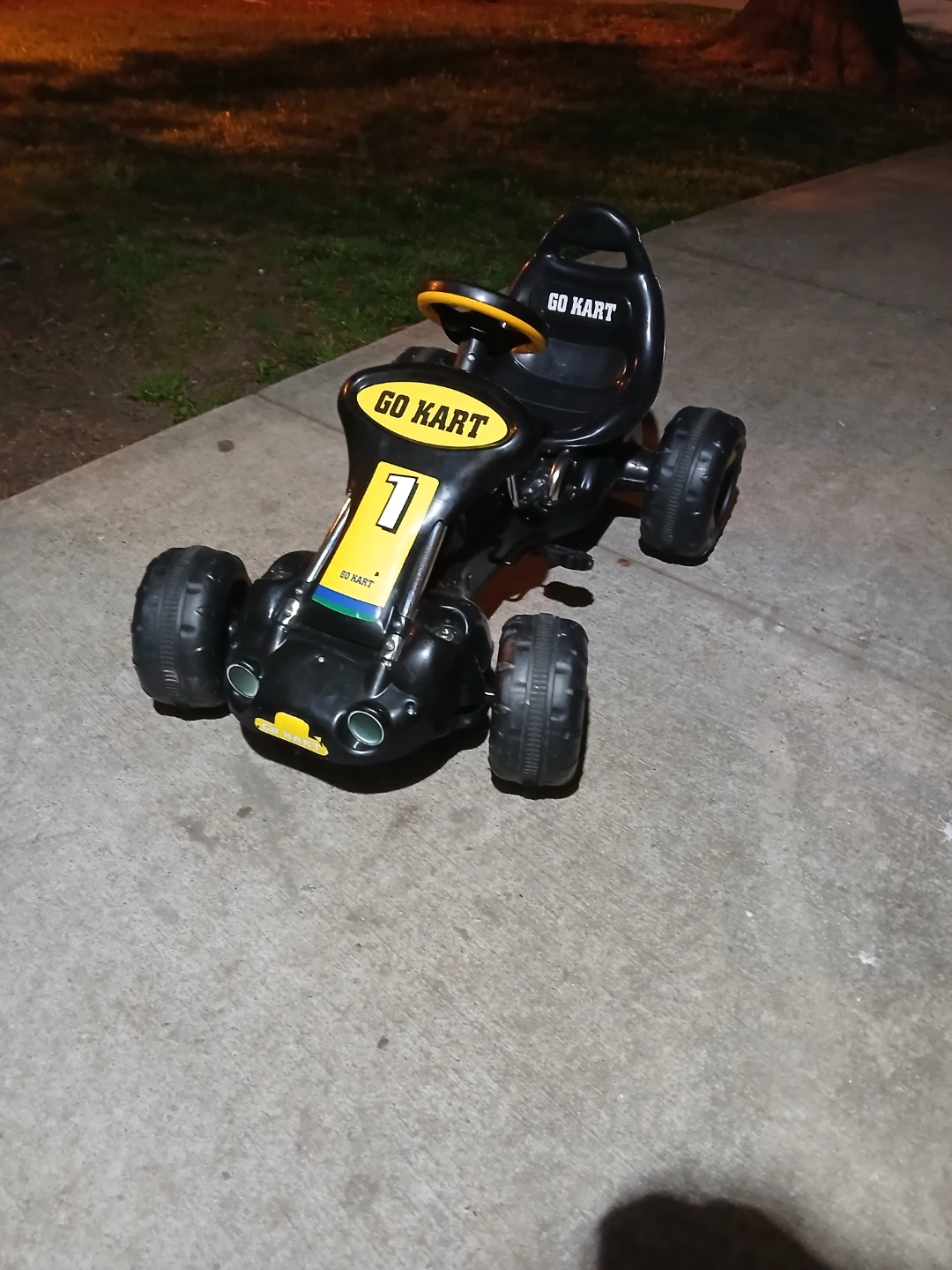 Black Go Kart Ride-On Toy
