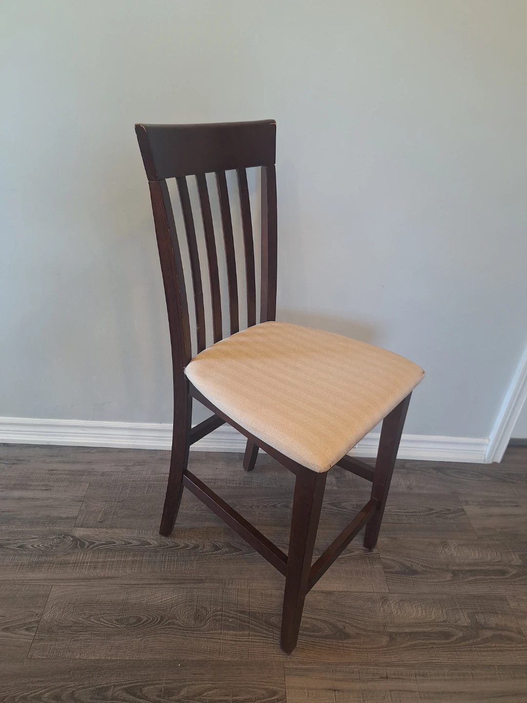 4 Wooden Bar Stool with Padded Seat - photo 2