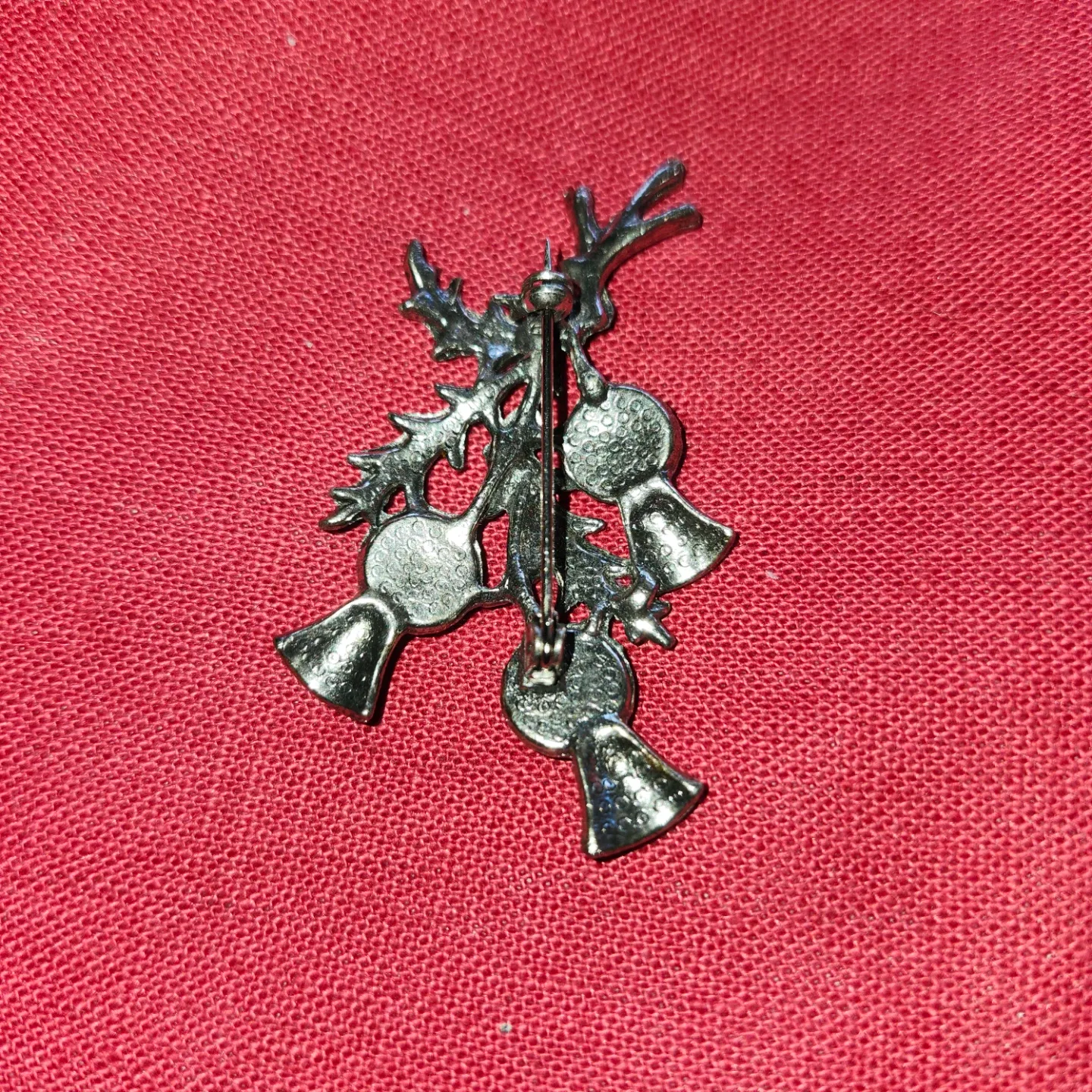 Silver Thistle Brooch with Purple Stones - photo 3