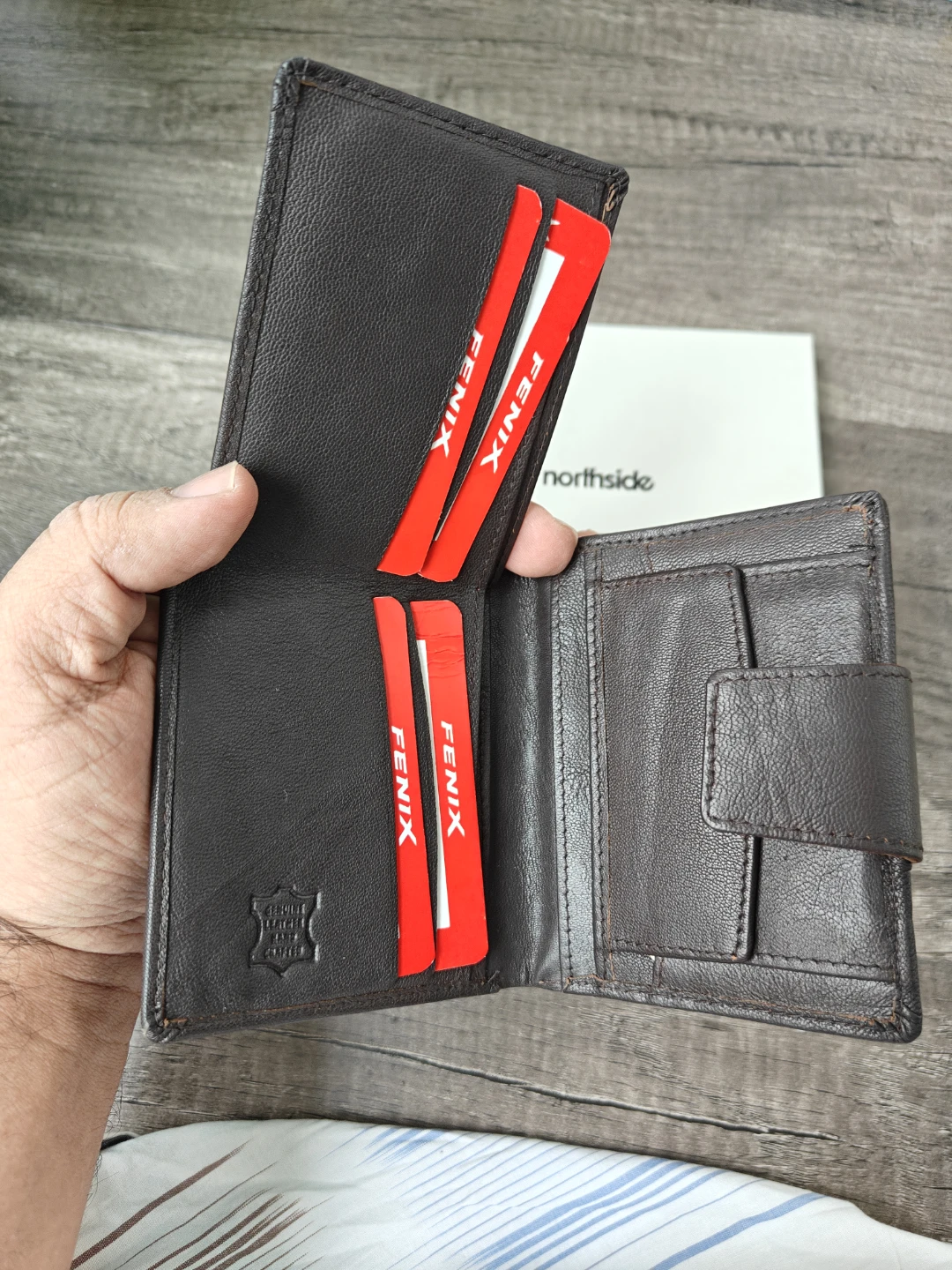 Northside Men's Brown Leather Bifold Wallet - photo 2