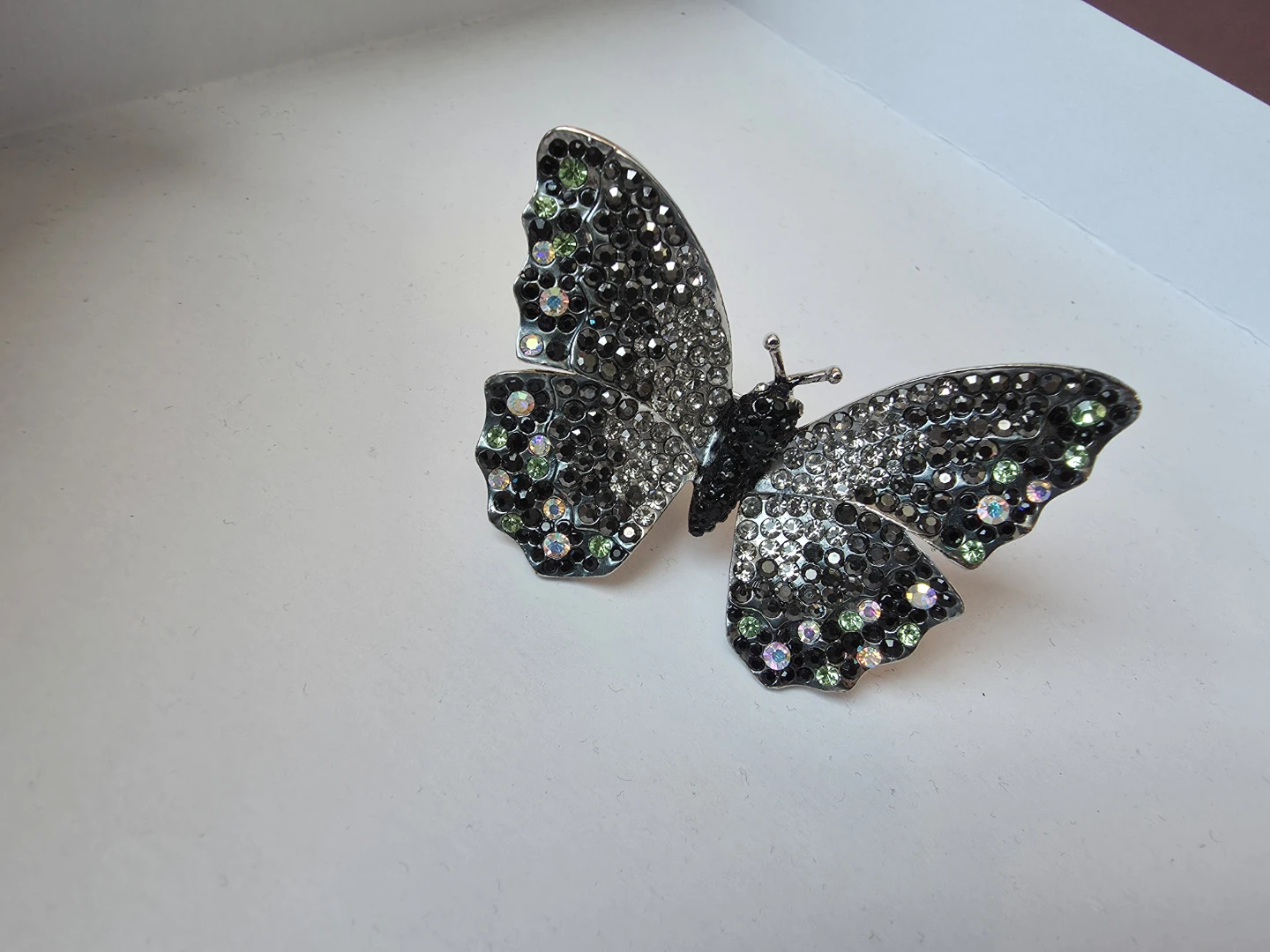 Rhinestone Butterfly Statement Ring