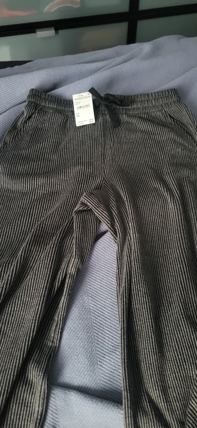 Nordstrom Black Striped Lounge Pants Size S
