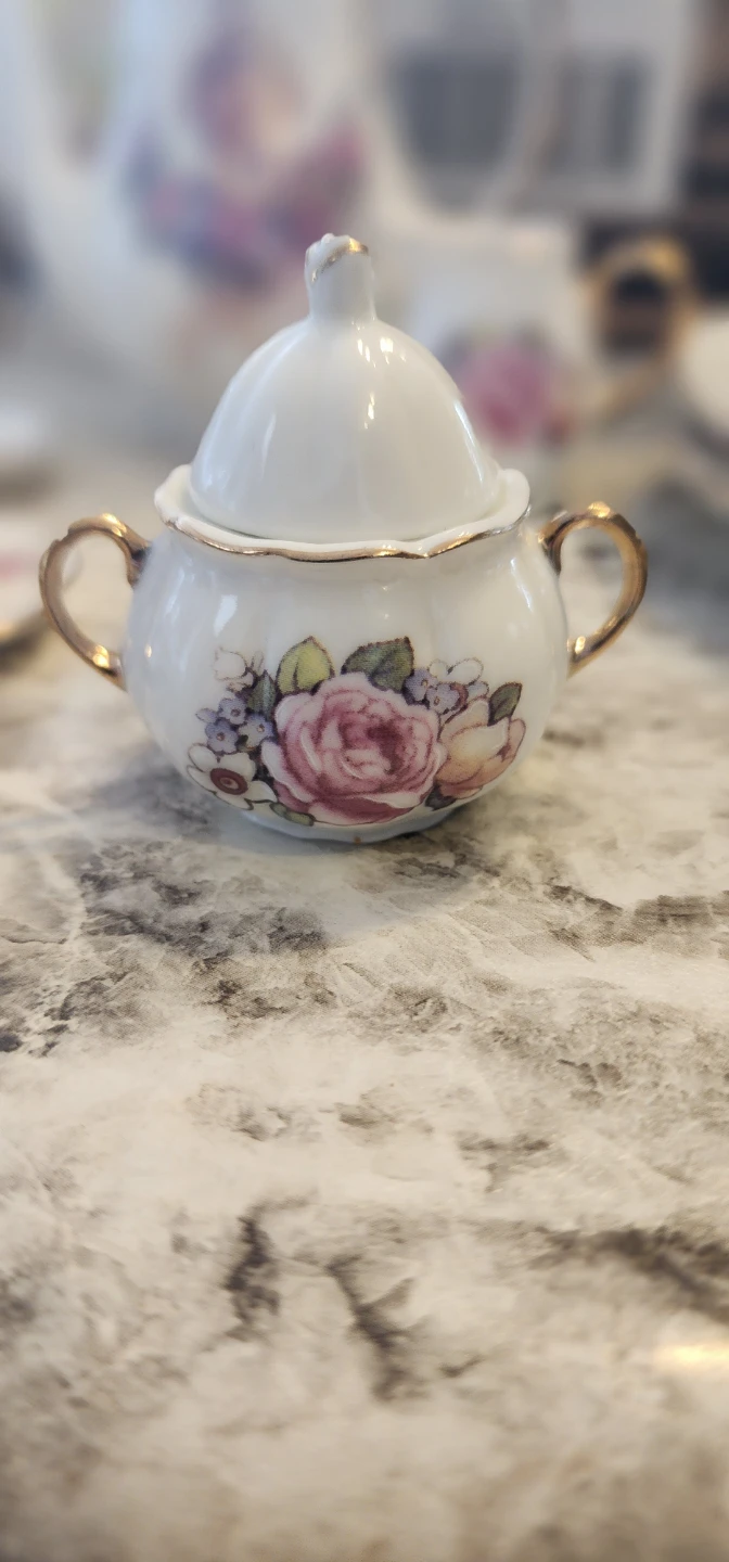 Angel and Floral Design Tea Set - photo 5