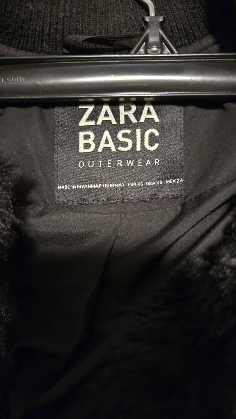 Zara Basic Faux Fur Jacket - Black - XS - photo 4